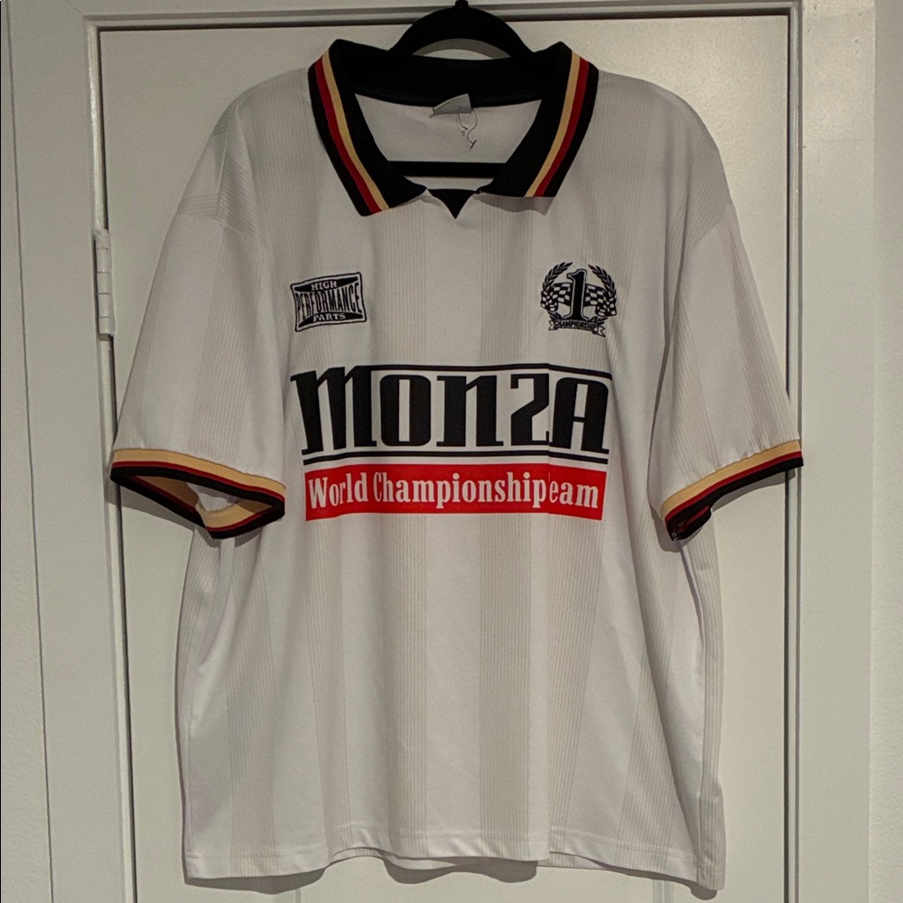 Cotton On White Collared Soccer Jersey